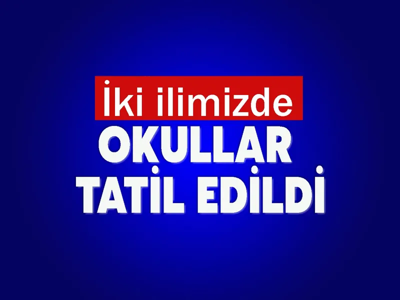 İki ilimizde okullar tatil edildi