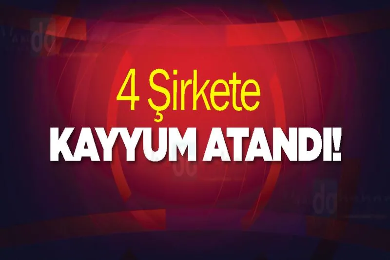 4 şirkete kayyum atandı!