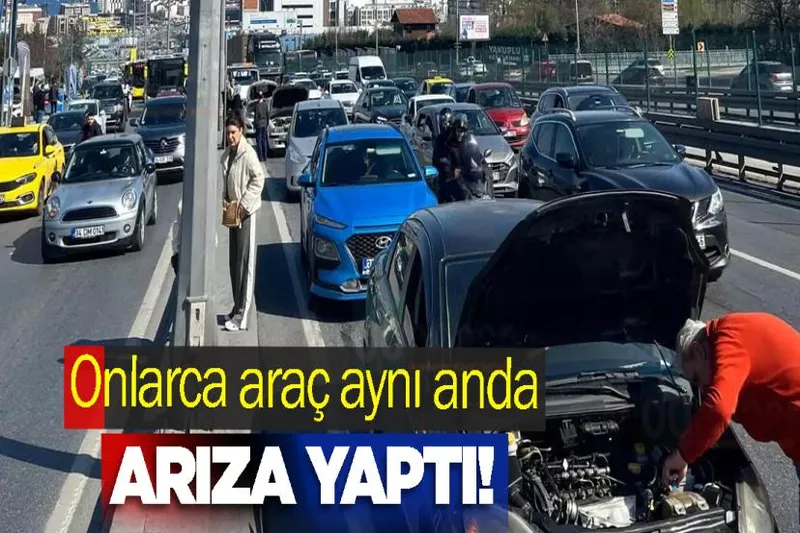 Onlarca araç aynı anda arıza yaptı!