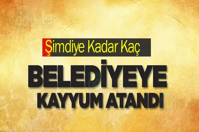 Şimdiye Kadar Kaç Belediyeye Kayyum Atandı