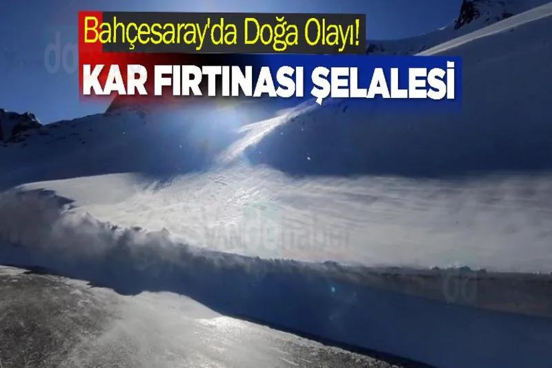 Bahçesaray'da Doğa Olayı! Kar Fırtınası Şelalesi