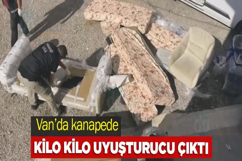 Van’da kanapede kilo kilo uyuşturucu çıktı