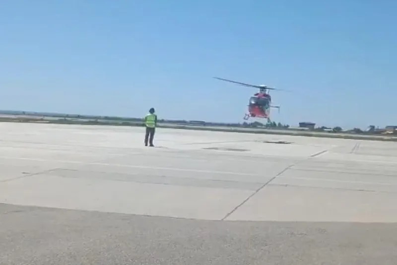 Solunum sıkıntısı yaşayan bebek ambulans helikopterle Van’a sevk edildi