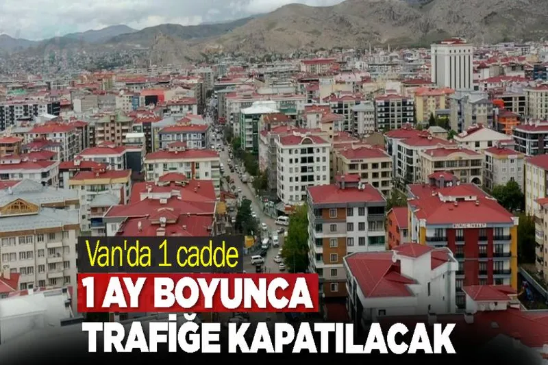 Van'da 1 cadde 1 ay boyunca trafiğe kapatılacak