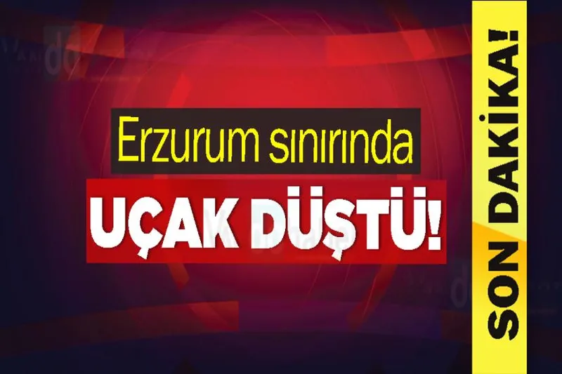 Erzurum sınırında uçak düştü!