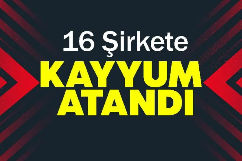 16 şirkete kayyum atandı