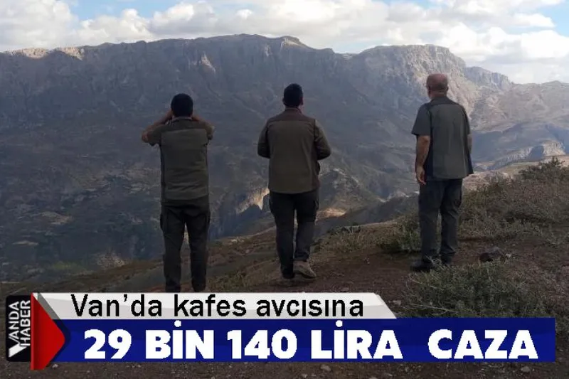Van’da kafes avcısına 29 bin 140 lira  caza