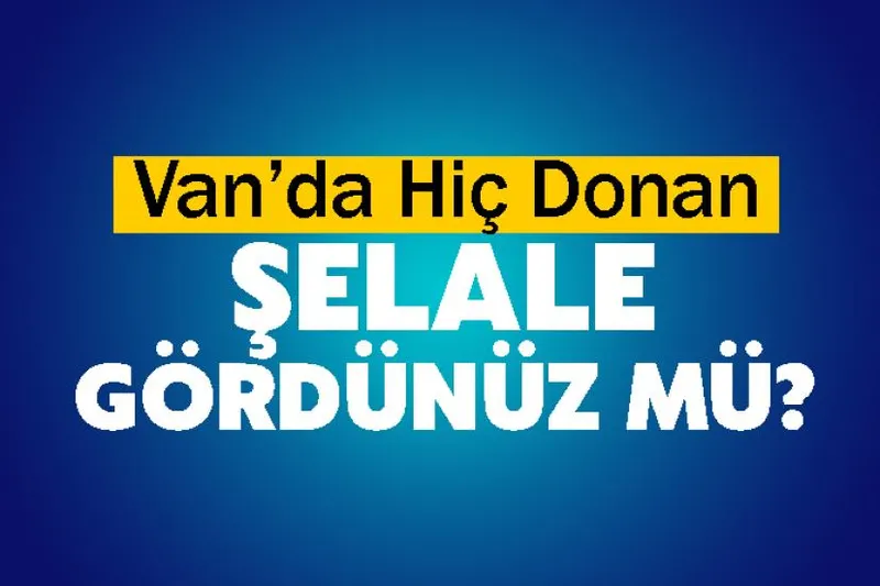 Muradiye Şelalesi eksi 12 derecede buz tuttu