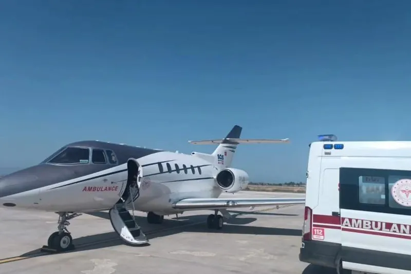 1 aylık bebek için uçak ambulans havalandı