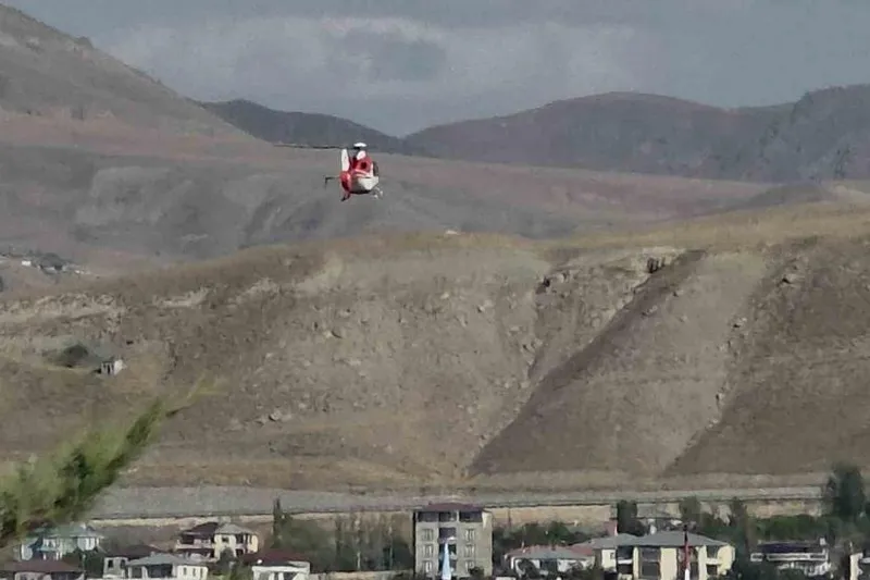 Sarılık hastası bebek ambulans helikopter ile Van’a getirildi