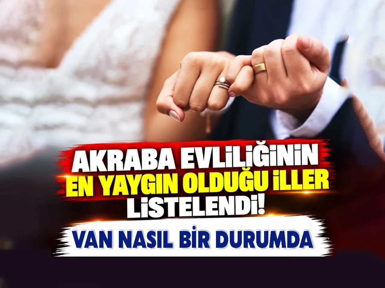 TÜİK Açıkladı: Van Akraba Evliliğinde Zirveye Tırmandı!