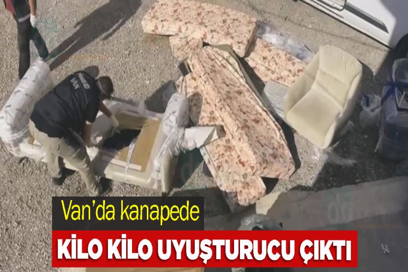Van’da kanapede kilo kilo uyuşturucu çıktı