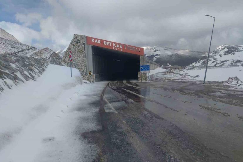 Van’da dağların zirvesinde kar, ovalarında çiçek