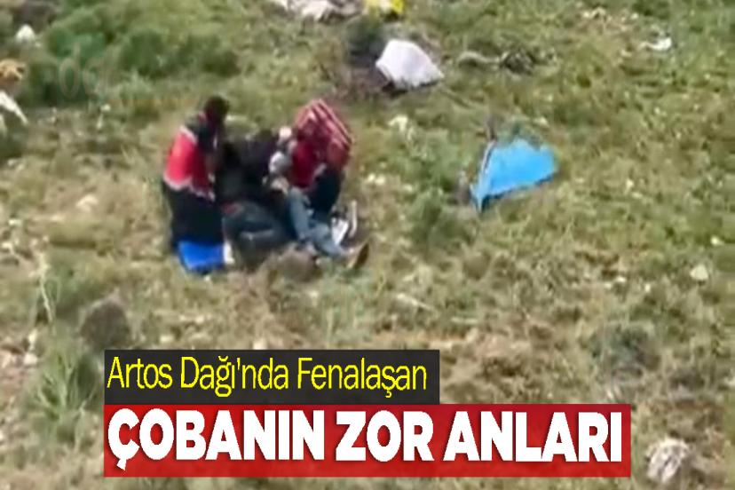Artos Dağı'nda Fenalaşan Çobanın zor anları
