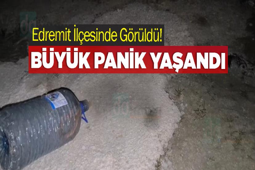 Edremit İlçesinde Görüldü! Büyük Panik Yaşandı