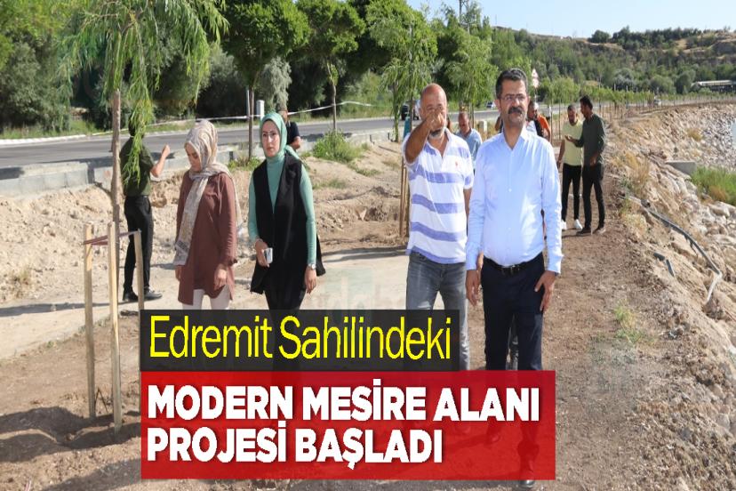 Edremit Sahilindeki Modern Mesire Alanı Projesi başladı