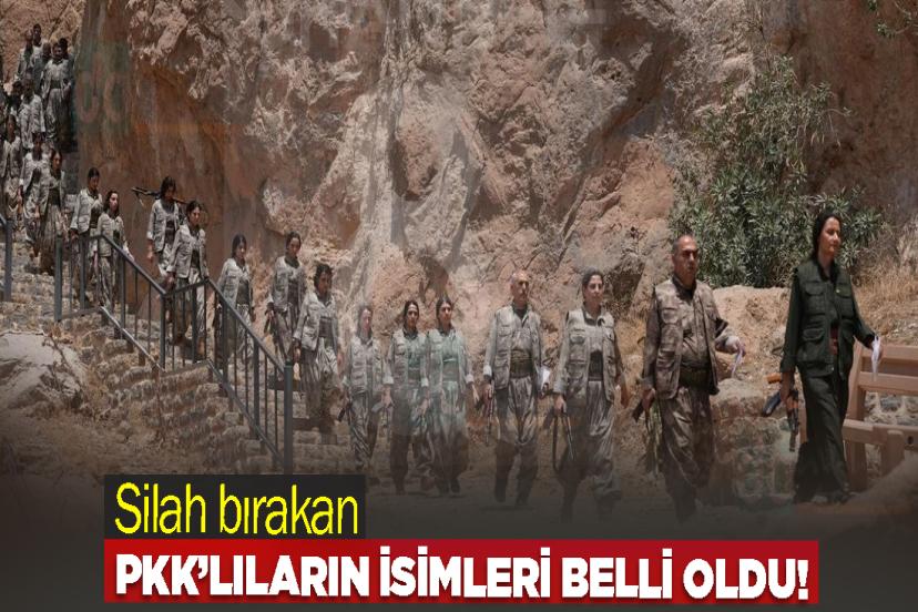 Silah bırakan PKK’lıların isimleri belli oldu!