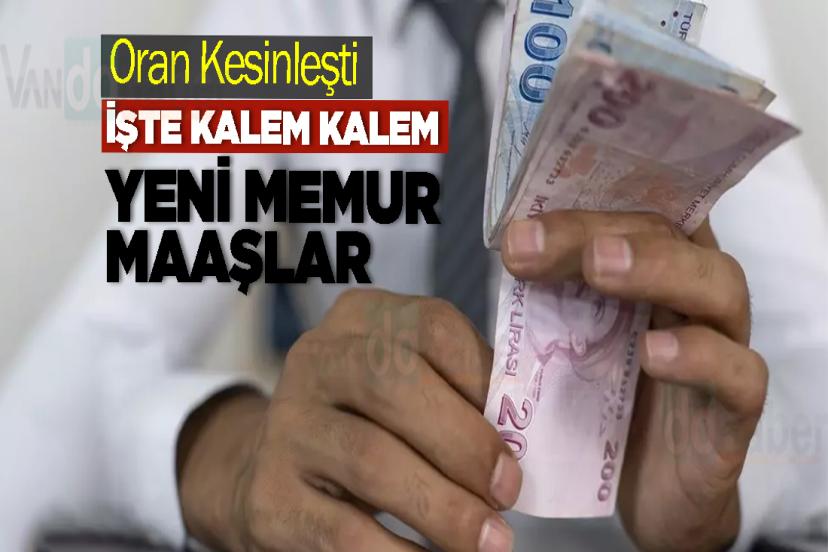 Oran Kesinleşti İşte Kalem Kalem Yeni Memur Maaşlar