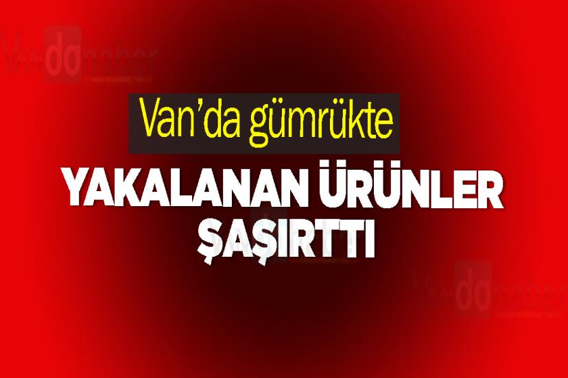 Van’da gümrükte yakalanan ürünler şaşırttı