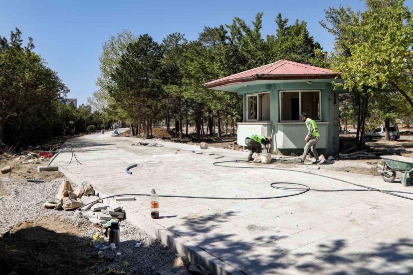 Eski DSİ yerleşkesinde millet bahçesi yapımı devam ediyor