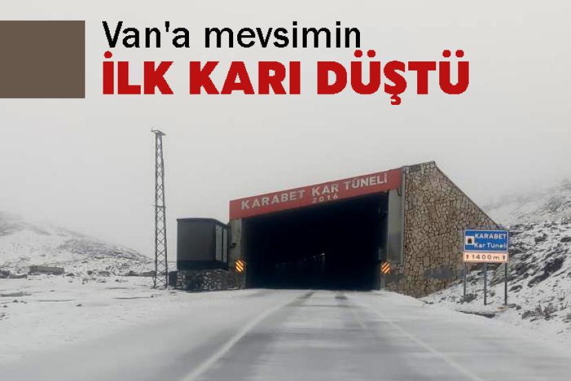 Van'a mevsimin ilk karı düştü