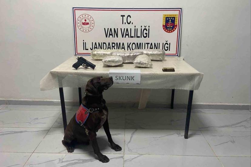 Van’da 4 kilo 311 gram skunk ve gümrük kaçağı malzeme ele geçirildi