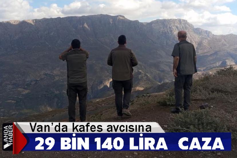 Van’da kafes avcısına 29 bin 140 lira  caza