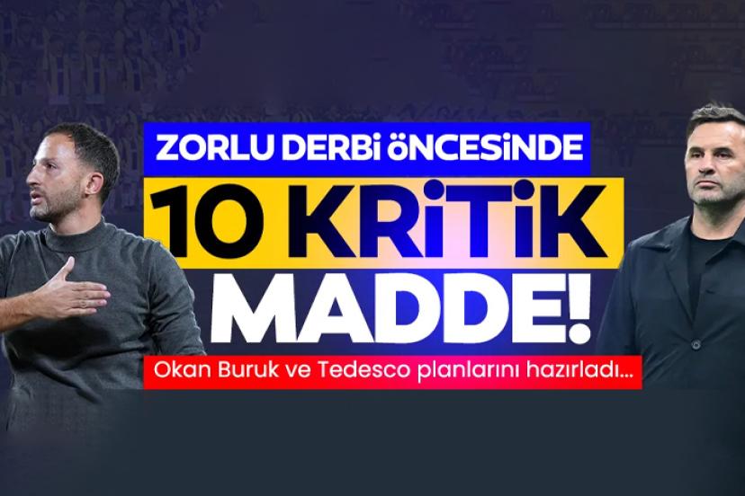 Fenerbahçe–Galatasaray derbisi öncesi 10 kritik madde!