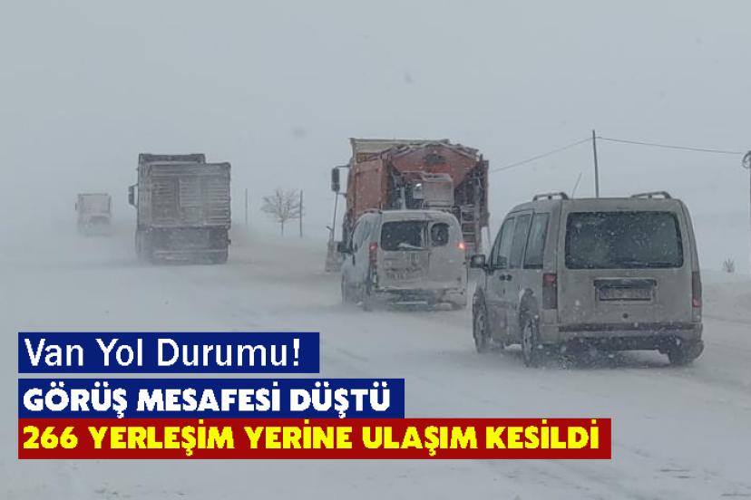 Van Yol Durumu! Görüş Mesafesi Düştü