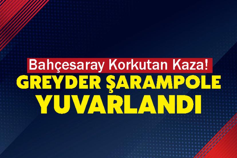 Çığ bölgesinde çalışan greyder şarampole yuvarlandı: Operatör hafif yaralandı