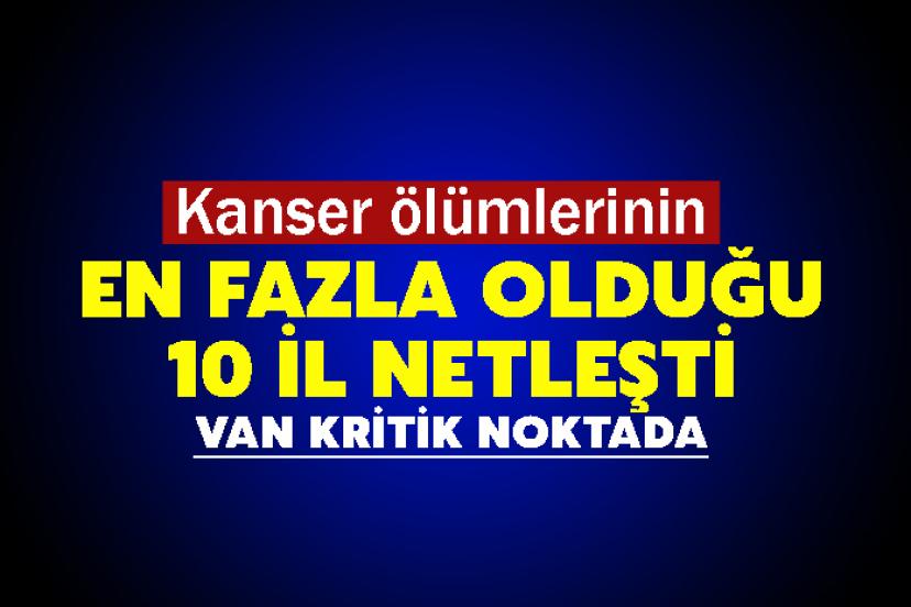 Kanser ölümlerinin en fazla olduğu 10 il netleşti