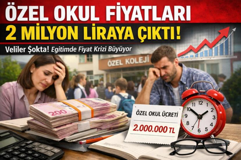 Özel okul fiyatları 2 milyon liraya çıktı