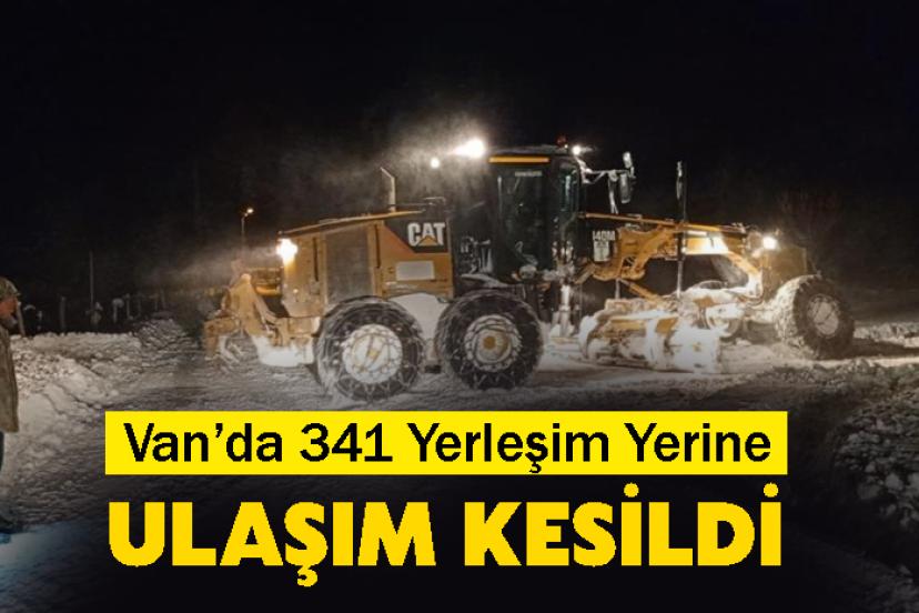 Van’da 341 yerleşim yerinin yolu kapandı