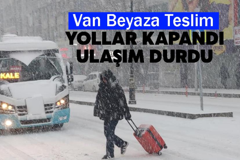 Van’da lapa lapa kar yağdı: 405 yerleşim yerinin yolu kapalı