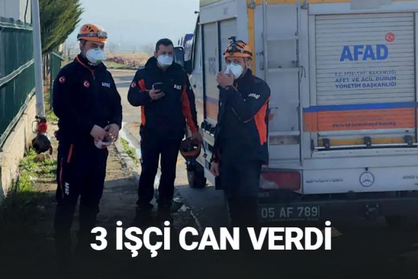 3 işçi hayatını kaybetti