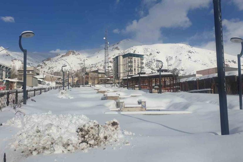 Başkale’de kar yağışı
