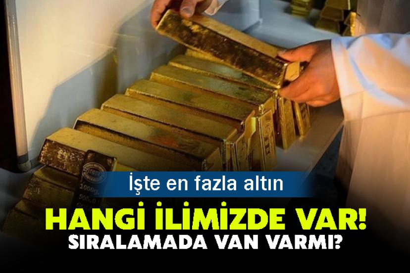 İşte en fazla altın hangi ilimizde var!