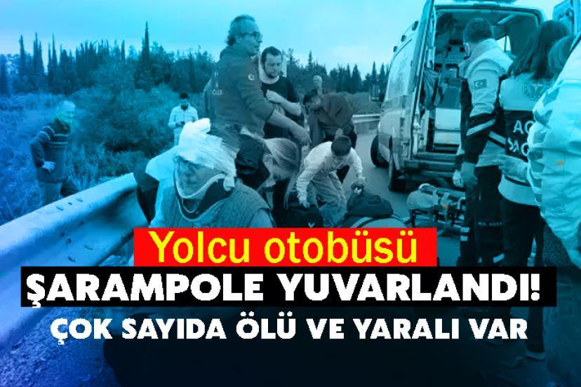 Yolcu otobüsü şarampole yuvarlandı! Çok sayıda ölü ve yaralı var