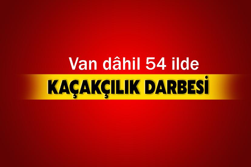 Van dâhil 54 ilde kaçakçılık darbesi