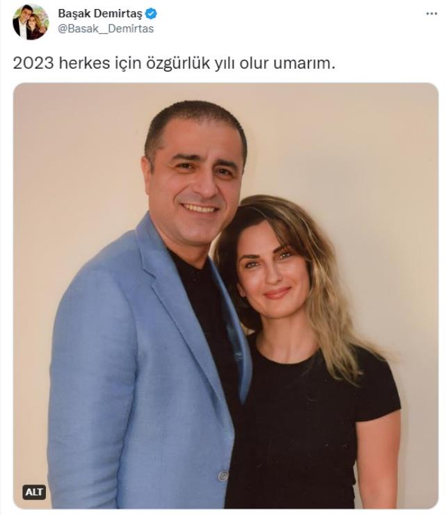 Başak Demirtaş, cezaevindeki eşiyle fotoğraf paylaştı! 2023 için tek temennisi var