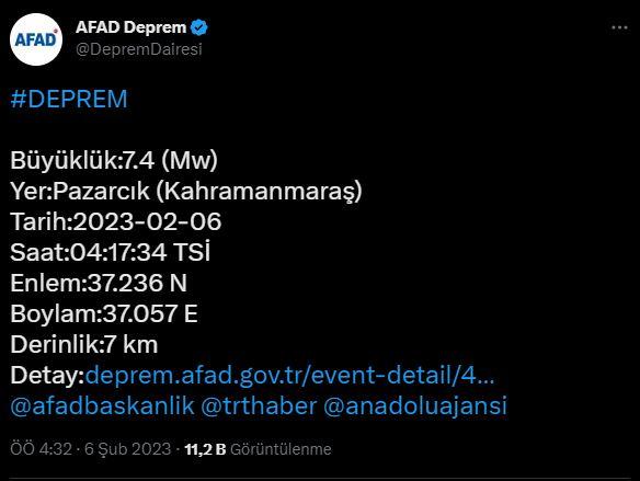 Son dakika: Kahramanmaraş, Diyarbakır Kayseri, Malatya, Ankara, Gaziantep'te deprem!