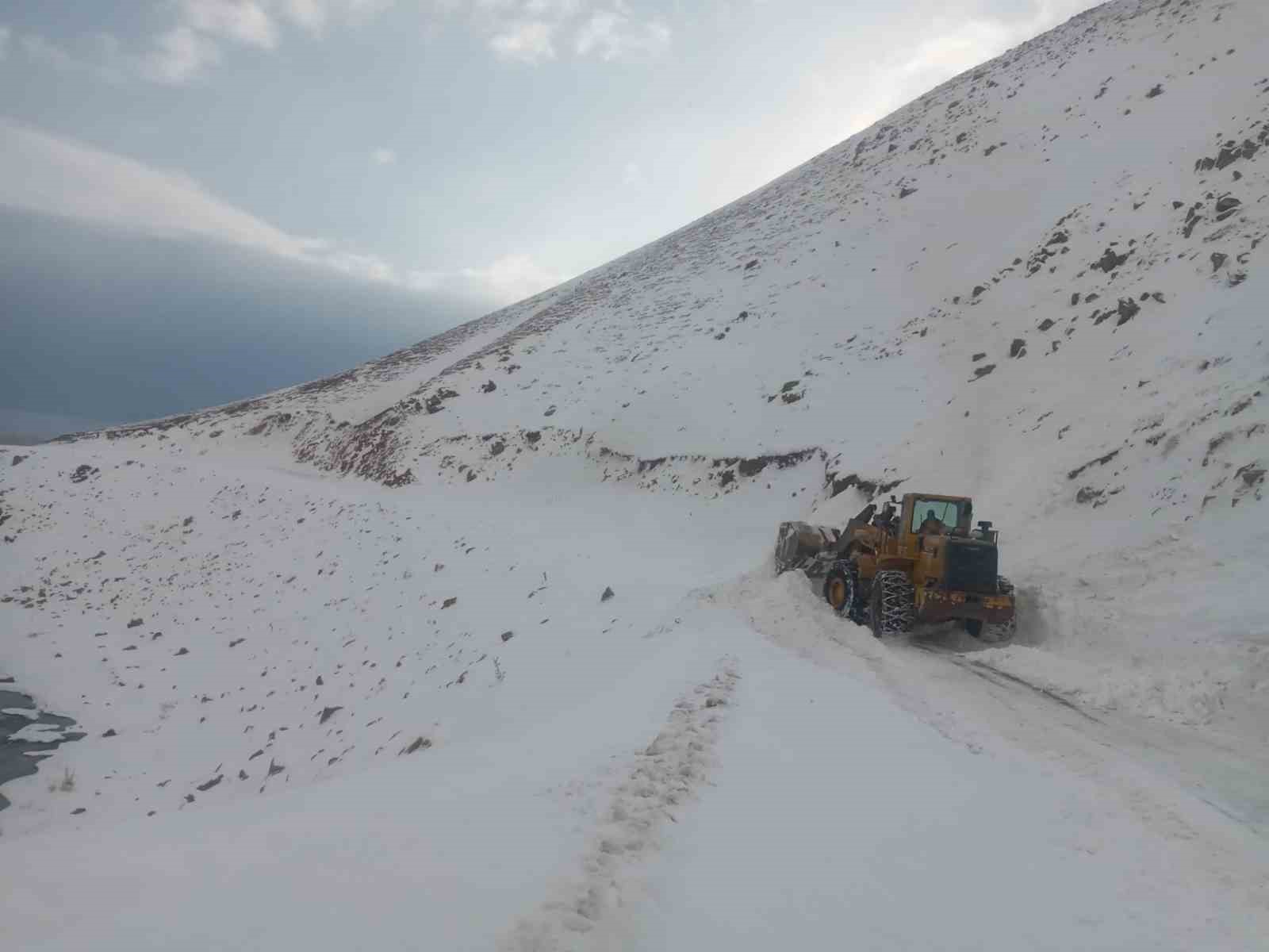 Muradiye’de yola düşen çığ temizlendi