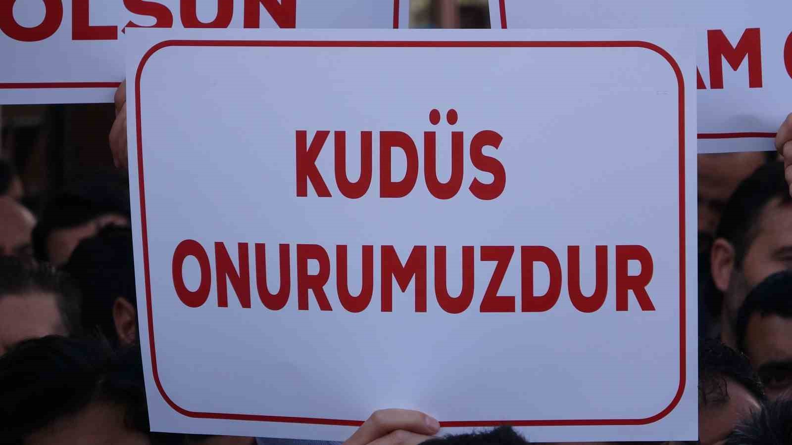 Van’da İsrail’in Mescid-i Aksa’ya saldırıları protesto edildi