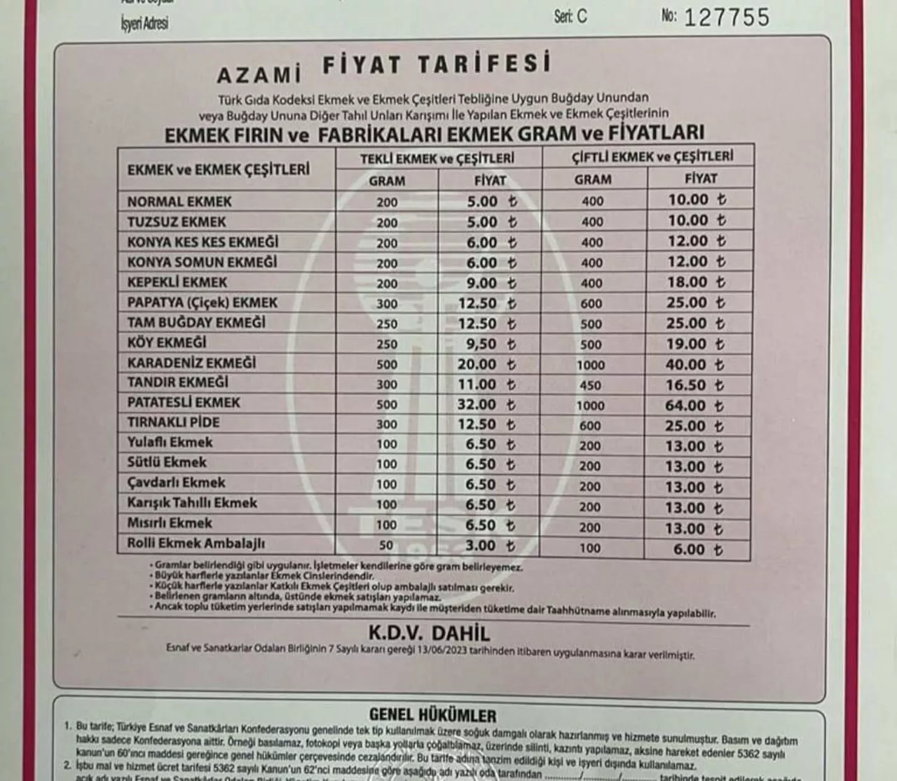 Türkiye'nin tahıl ambarında ekmeğe zam