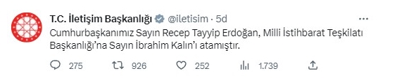 İbrahim Kalın MİT Başkanı mı oldu? MİT Başkanlığı'na İbrahim Kalın mı atandı?