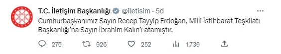 İbrahim Kalın MİT Başkanı mı oldu? MİT Başkanlığı'na İbrahim Kalın mı atandı?