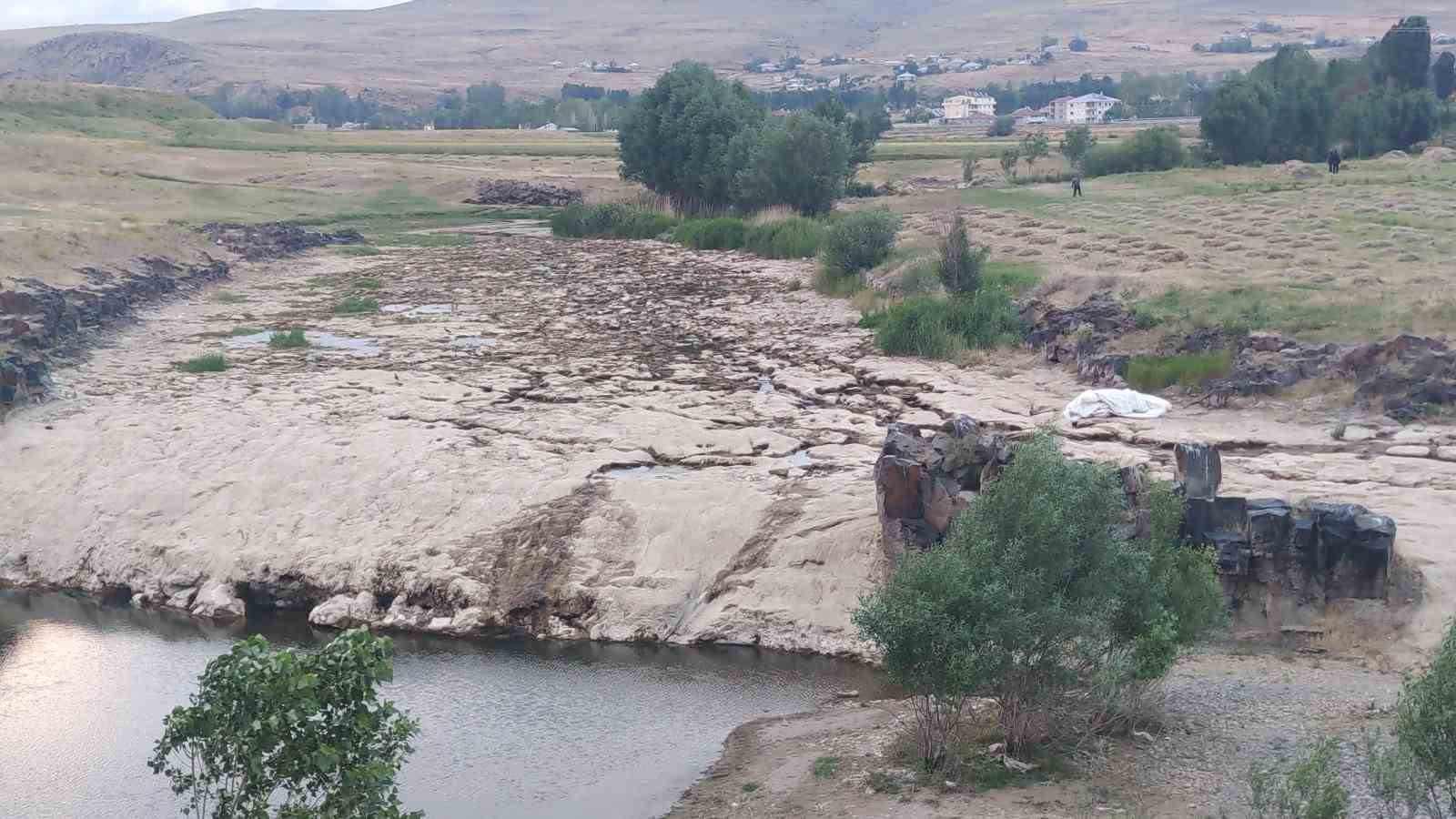 Bendimahi Çayı kurudu, yavru inci kefalleri mahsur kaldı