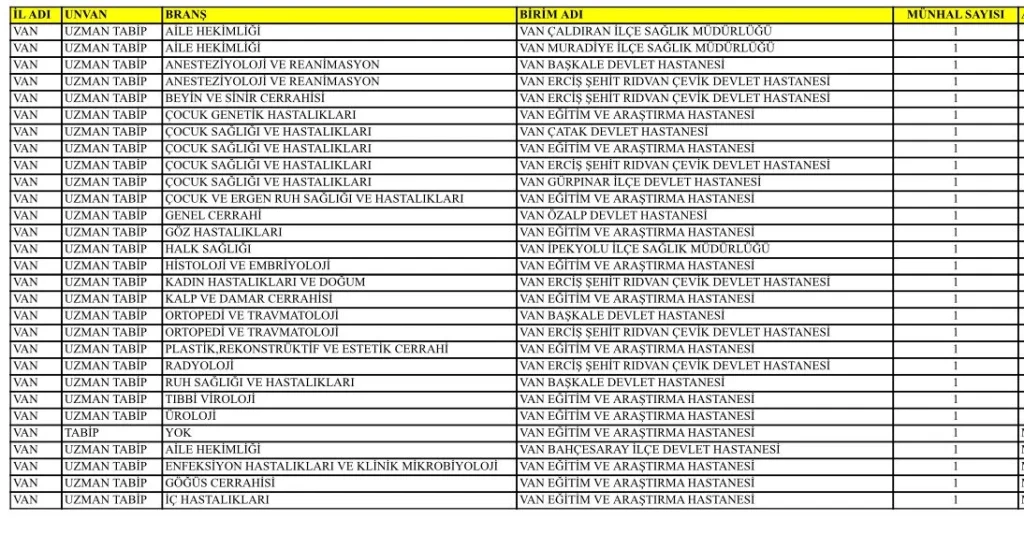 Van’a 29 doktor ataması yapıldı!