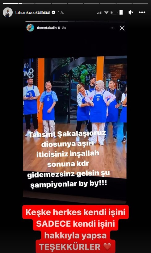 Demet Akalın'dan MasterChef Tahsin'e 