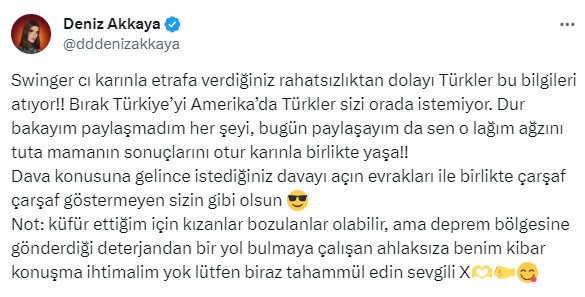 Deniz Akkaya, Kenan-Eylül Öztürk çiftini hedef aldı: Evde uyuşturucu ve swinger partisi verdiler